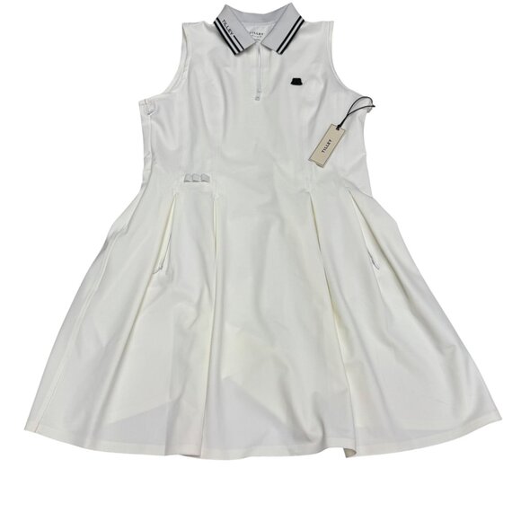 Tilley Dresses & Skirts - NWT Tilley Sleeveless Polo Dress Golf/Tennis Womens Large White Small Snag/Stain